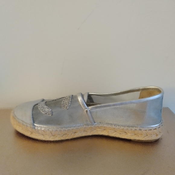 Chanel mesh silver slip on shoes size 36 - Picture 5 of 10